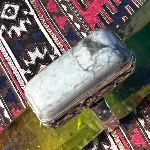 🆕️ Howlite Jasper silver ring - Picture 3 of 6